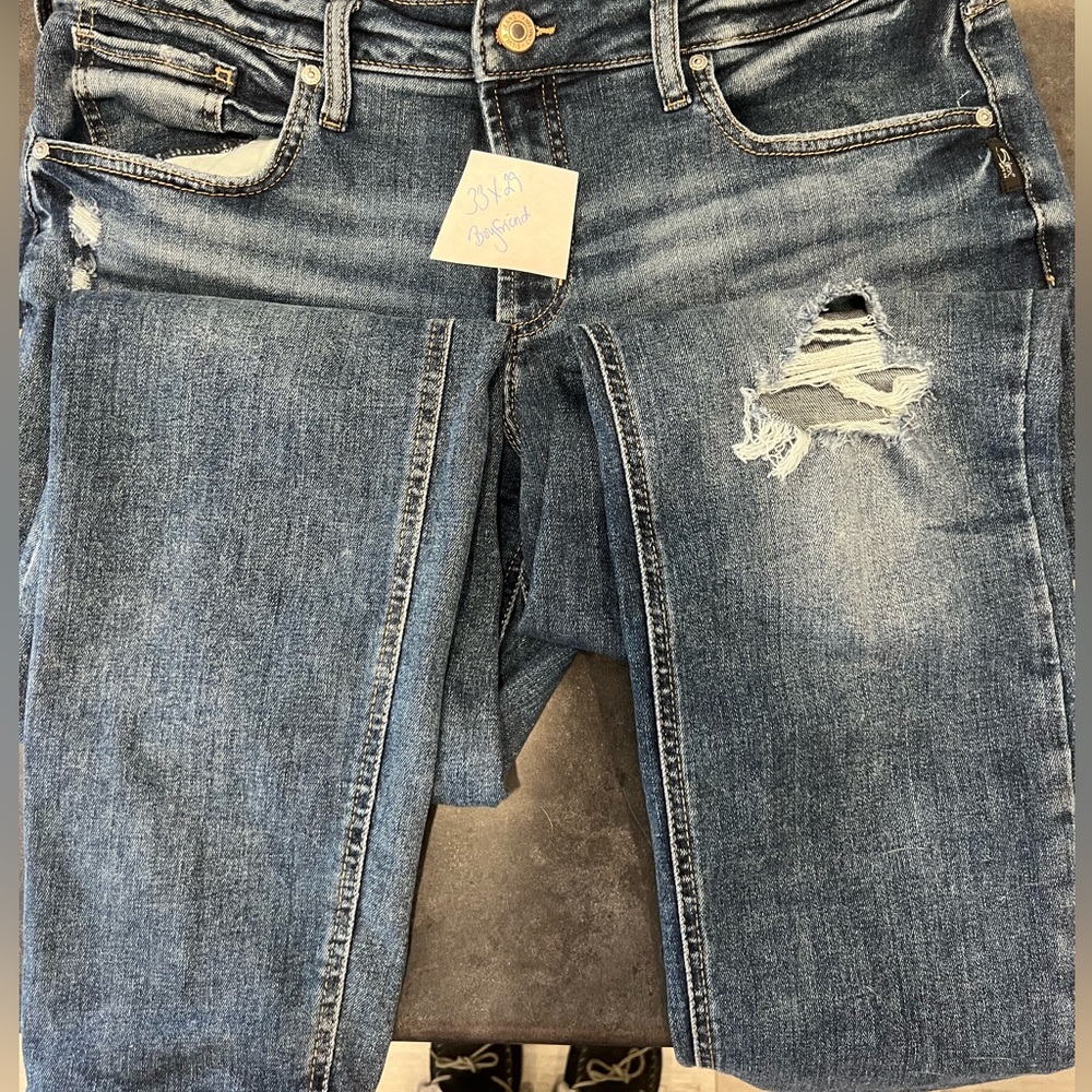 Silver jean boyfriend